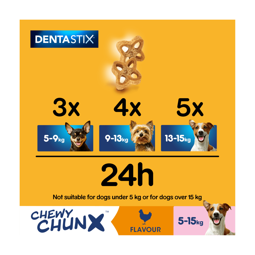 PEDIGREE® DENTASTIX™ CHEWY CHUNX™ Mini Dog Treat Chicken Flavour 68g