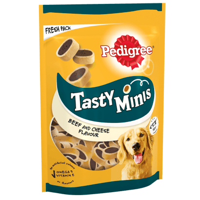 TASTY MINIS Dog Treats Nibbles with Cheese & Beef