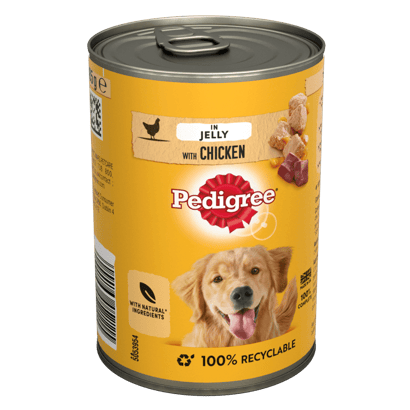 Adult Wet Dog Food Tin with Chicken in Jelly