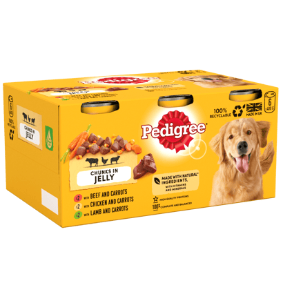 Chunks in Jelly Adult Wet Dog Food Tins
